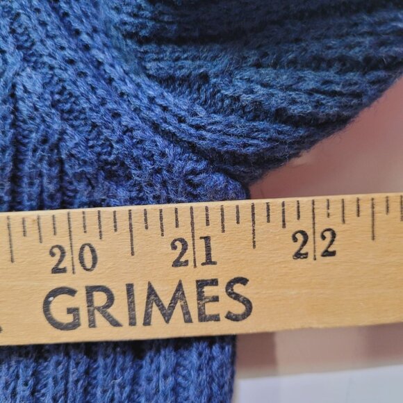 Duluth Trading Co Men's Brigadier Shawl Collar Sweater L Tall Blue Preppy - Picture 11 of 15